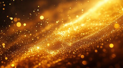 Obraz premium Golden Glitter Abstract Background Luxurious Sparkling Texture