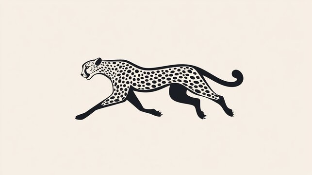 Elegant cheetah in motion