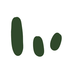 Illustration of small green grass garden