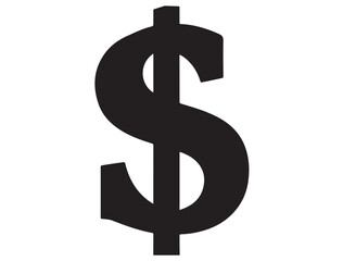 Obraz premium DOLLAR SIGN SILHOUETTE