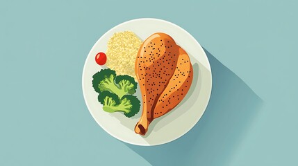 Roasted Chicken Dinner Plate.