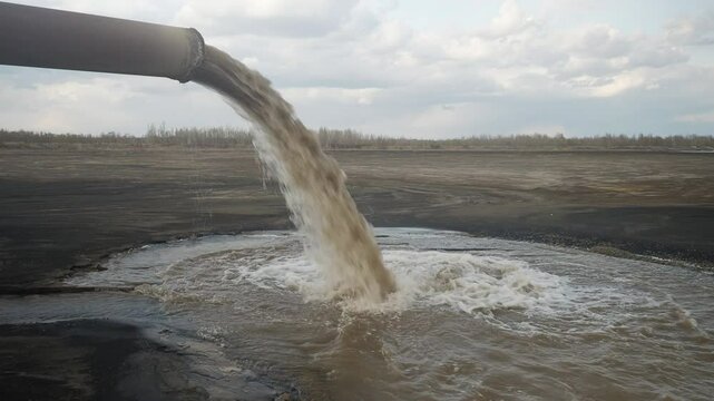 Pollution of the environment by industrial outfalls.