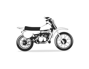 vintage motorcycle isolated on white
