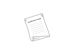 line illustraion of blank note paper