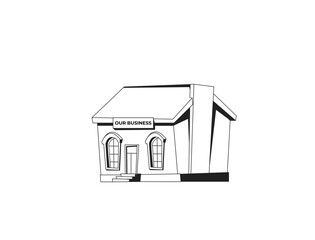 line illustration of shop market