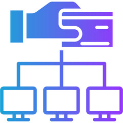 Payment Network glyph gradient icon