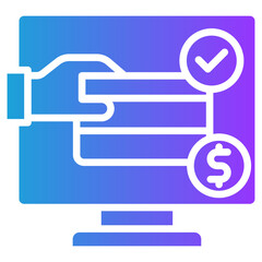 Payment Portal glyph gradient icon