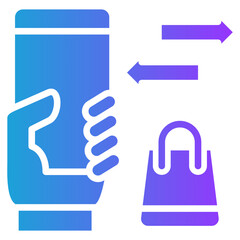 Pay Button glyph gradient icon