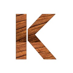 Rustic Wood Texture Graphic of Letter