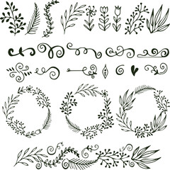 Beautiful flower art and mandala vector design