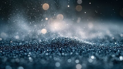 Obraz premium Sparkling Glitter Texture with Bokeh Lights - Abstract Background