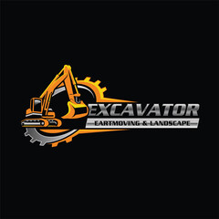 logo excavator design inspiration. can be for logos of real estate, construction, industry and others