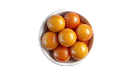 Sweet Gulab Jamun in White Bowl Delicious Indian Dessert