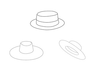 Hat icon or logo isolated sign symbol vector illustration. Baseball hat sketch icon for web, mobile and infographics. Hand drawn baseball hat icon. Trendy modern linear Cap vector on white background.