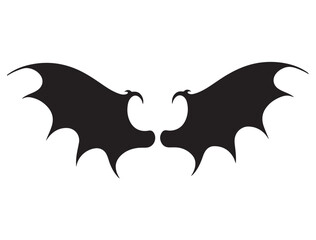 DRAGON WINGS SILHOUETTE WHITE BACKGROUND
