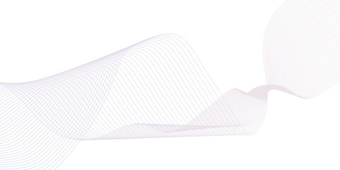 Abstract motion technology blend smooth wave curve lines. White background wave lines abstract. Geometric futuristic wavy technical flowing web science tech.