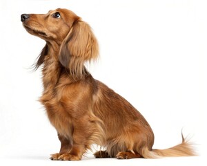 golden retriever puppy on white background
