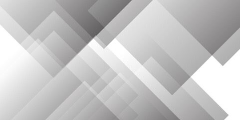 Obraz premium Abstract minimal geometric white and gray light background design. white transparent material in triangle diamond and squares shapes in random geometric pattern.