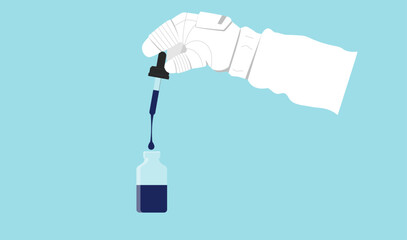 hand astro glove with bottle