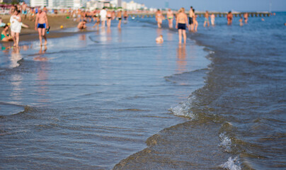 walks on the sand by the sea
