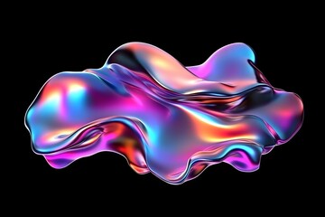 Obraz premium Iridescent Liquid Abstract Form