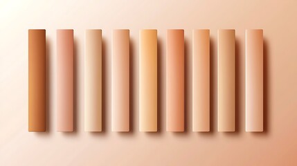 Skin tone palette gradient swatches.