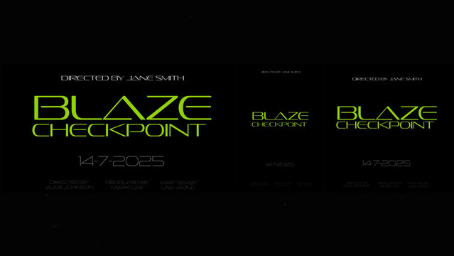 Cinematic Film Title Card, Movie Poster Typography Overlay 02 | Fully Modular Editable Layouts & Easy Text Animator Control to Create Custom Text Animations Without KeyFrames 