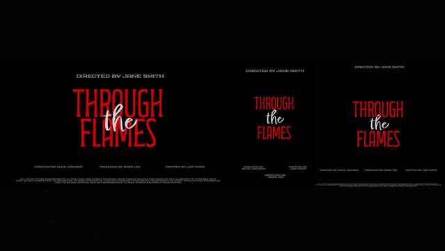 Cinematic Film Title Card, Movie Poster Typography Overlay 06 | Fully Modular Editable Layouts & Easy Text Animator Control to Create Custom Text Animations Without KeyFrames 