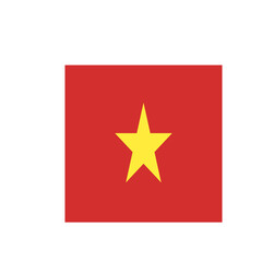 A vivid depiction of the national flag of vietnam featuring a prominent yellow star on a red background