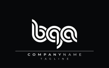 BQA Creative Unique Modern Letter Logo Design. Stylized logo featuring a unique letter design, presenting abstract minimalist aesthetics and modern appeal.