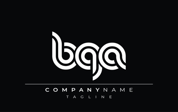 BQA Creative Unique Modern Letter Logo Design. Stylized logo featuring a unique letter design, presenting abstract minimalist aesthetics and modern appeal.
