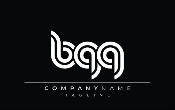 BQQ Creative Unique Modern Letter Logo Design. Stylized logo featuring a unique letter design, presenting abstract minimalist aesthetics and modern appeal.