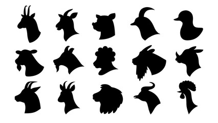 Farm animal head set.