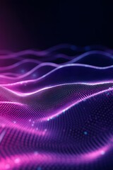 Abstract Purple Wave Particle Background