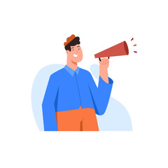 flat illustration of director