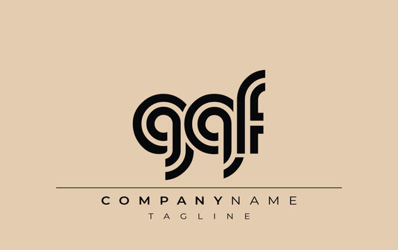 GQF Creative Unique Modern Letter Logo Design. Stylized logo featuring a unique letter design, presenting abstract minimalist aesthetics and modern appeal.