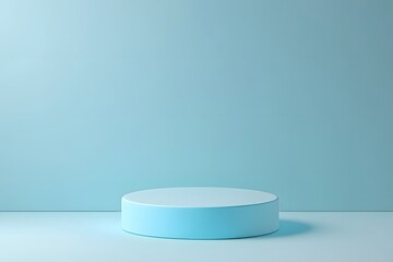 Light Blue Cylinder Product Display Stand