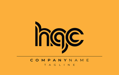 HQC Creative Unique Modern Letter Logo Design. Stylized logo featuring a unique letter design, presenting abstract minimalist aesthetics and modern appeal.