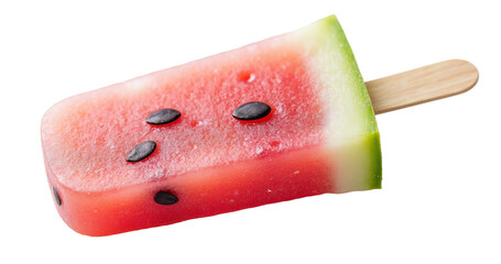 Watermelon Ice Pop on Transparent Background for Summer Desserts and Cold Snacks