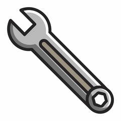 wrench isolated on white