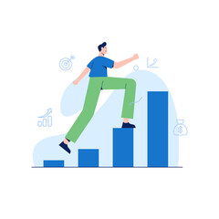 business man with graph