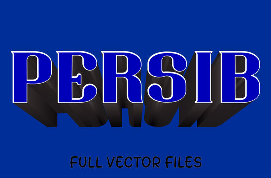 PERSIB text effect, with 3d style
