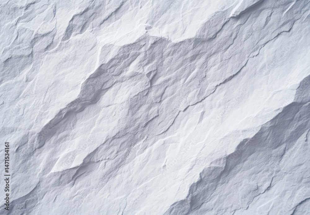 Leinwandbilder A detailed close up of a light gray stone texture, showing a rough, uneven surface with many crevices and folds, ideal for backgrounds or design elements. : Generative AI