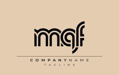 MQF Creative Unique Modern Letter Logo Design. Stylized logo featuring a unique letter design, presenting abstract minimalist aesthetics and modern appeal.