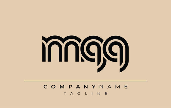 MQQ Creative Unique Modern Letter Logo Design. Stylized logo featuring a unique letter design, presenting abstract minimalist aesthetics and modern appeal.