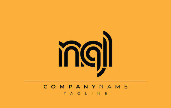 NQL Creative Unique Modern Letter Logo Design. Stylized logo featuring a unique letter design, presenting abstract minimalist aesthetics and modern appeal.