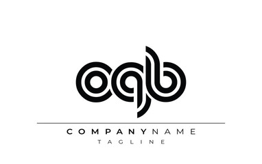OQB Creative Unique Modern Letter Logo Design. Stylized logo featuring a unique letter design, presenting abstract minimalist aesthetics and modern appeal.