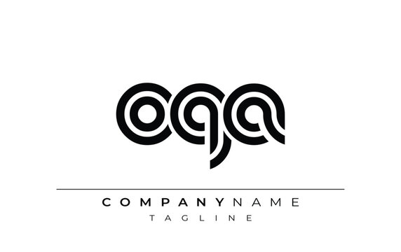 OQA Creative Unique Modern Letter Logo Design. Stylized logo featuring a unique letter design, presenting abstract minimalist aesthetics and modern appeal.