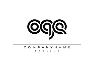 OQE Creative Unique Modern Letter Logo Design. Stylized logo featuring a unique letter design, presenting abstract minimalist aesthetics and modern appeal.