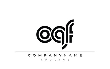 OQF Creative Unique Modern Letter Logo Design. Stylized logo featuring a unique letter design, presenting abstract minimalist aesthetics and modern appeal.